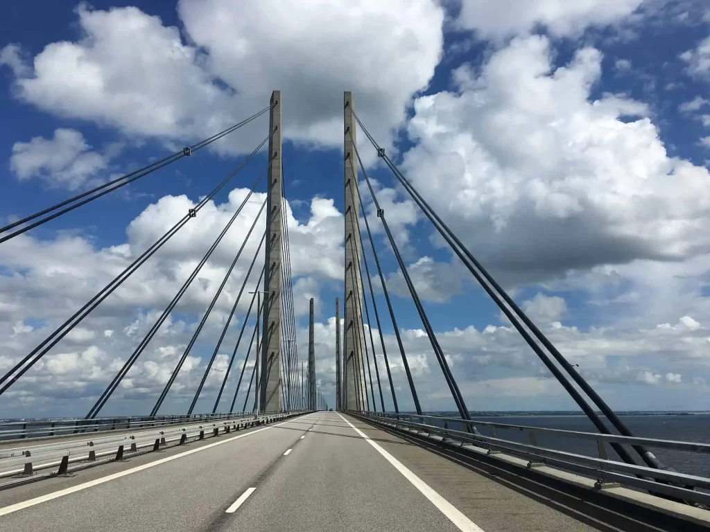 Öresundbrücke über den Fluss Öresund
